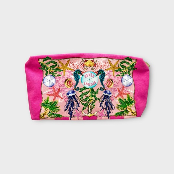 Estee Lauder Pink Tropical Cosmetic Pouch NEW - Picture 1 of 3